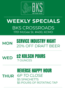 BKS Crossroads Weekly Specials